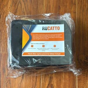 NWT Rucatto 3 Pack Plinth Filter Replacement for Miele T1 Dryer Black